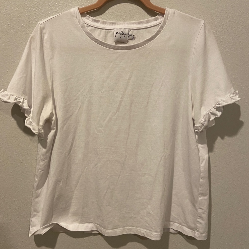 White Ruffle Top